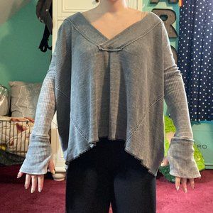 Free People Grey Long Sleeve with Thumbholes